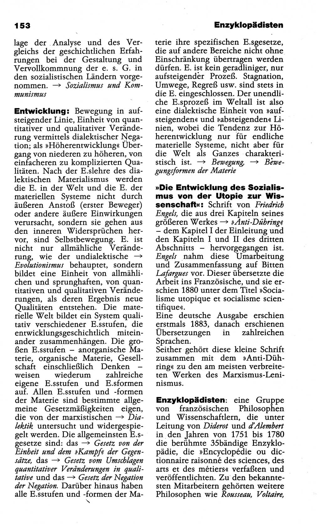 Wörterbuch der marxistisch-leninistischen Philosophie [Deutsche Demokratische Republik (DDR)] 1985, Seite 153 (Wb. ML Phil. DDR 1985, S. 153)