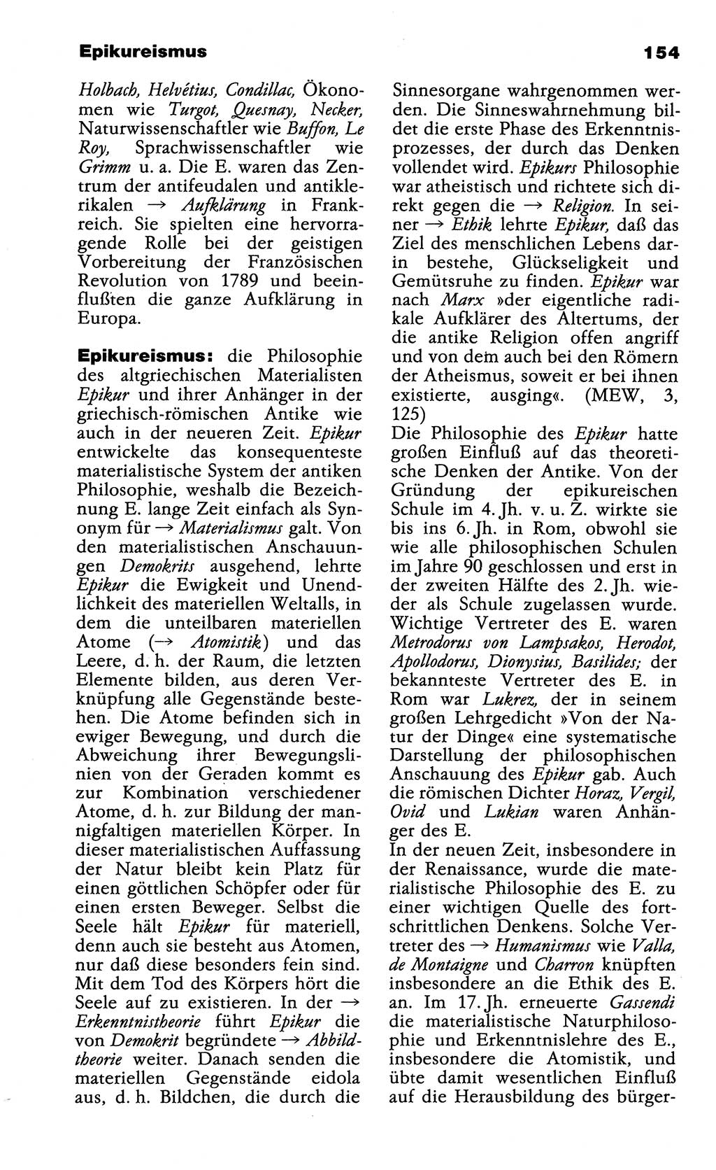 Wörterbuch der marxistisch-leninistischen Philosophie [Deutsche Demokratische Republik (DDR)] 1985, Seite 154 (Wb. ML Phil. DDR 1985, S. 154)