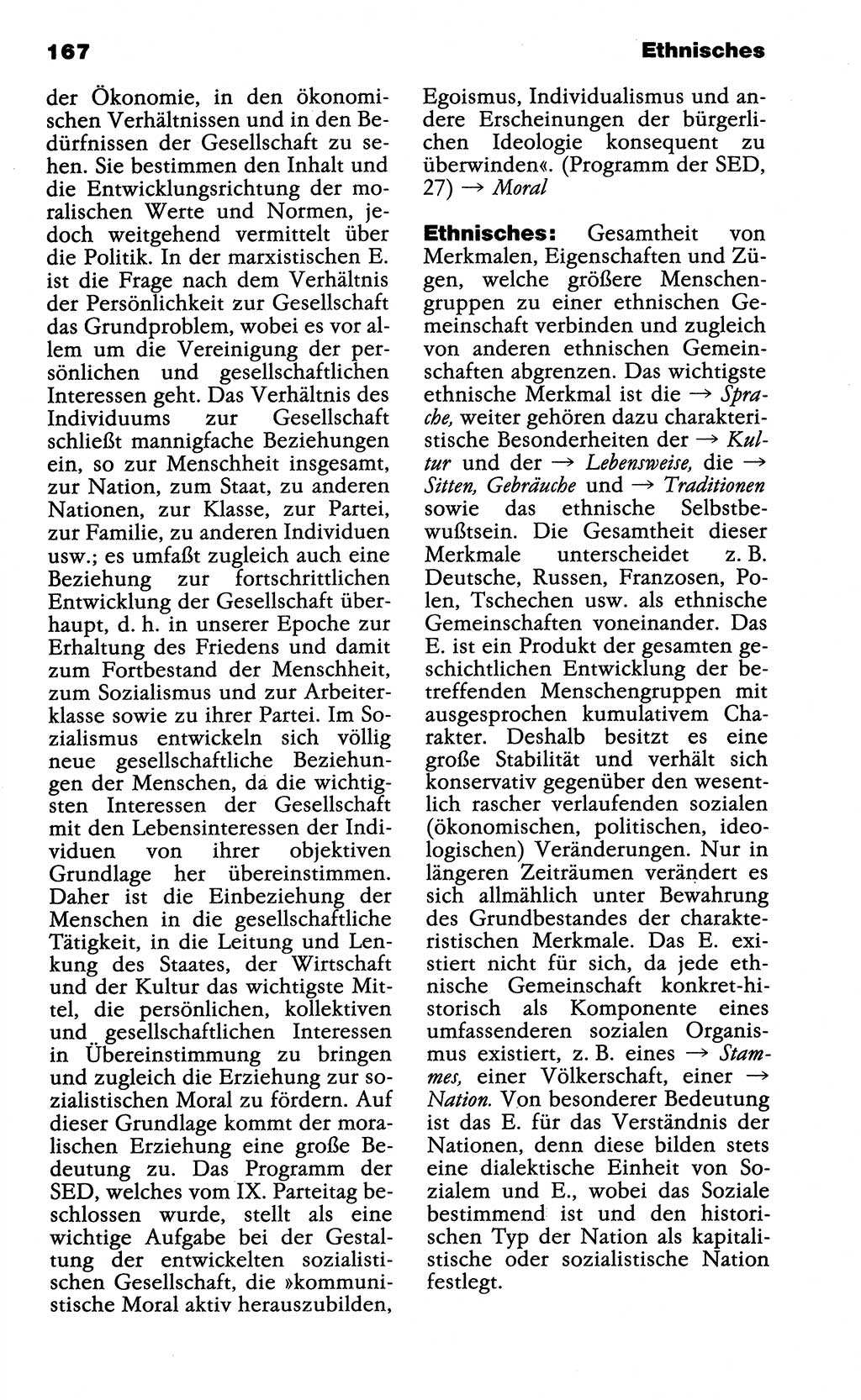 Wörterbuch der marxistisch-leninistischen Philosophie [Deutsche Demokratische Republik (DDR)] 1985, Seite 167 (Wb. ML Phil. DDR 1985, S. 167)