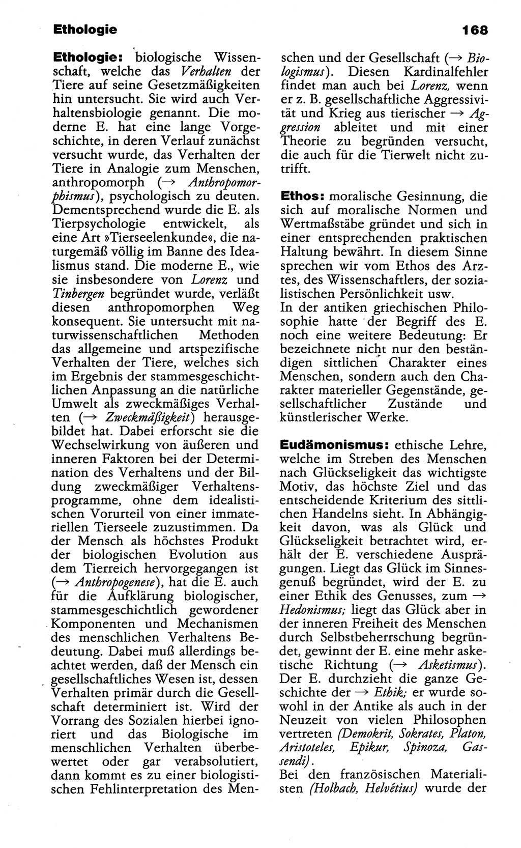 Wörterbuch der marxistisch-leninistischen Philosophie [Deutsche Demokratische Republik (DDR)] 1985, Seite 168 (Wb. ML Phil. DDR 1985, S. 168)