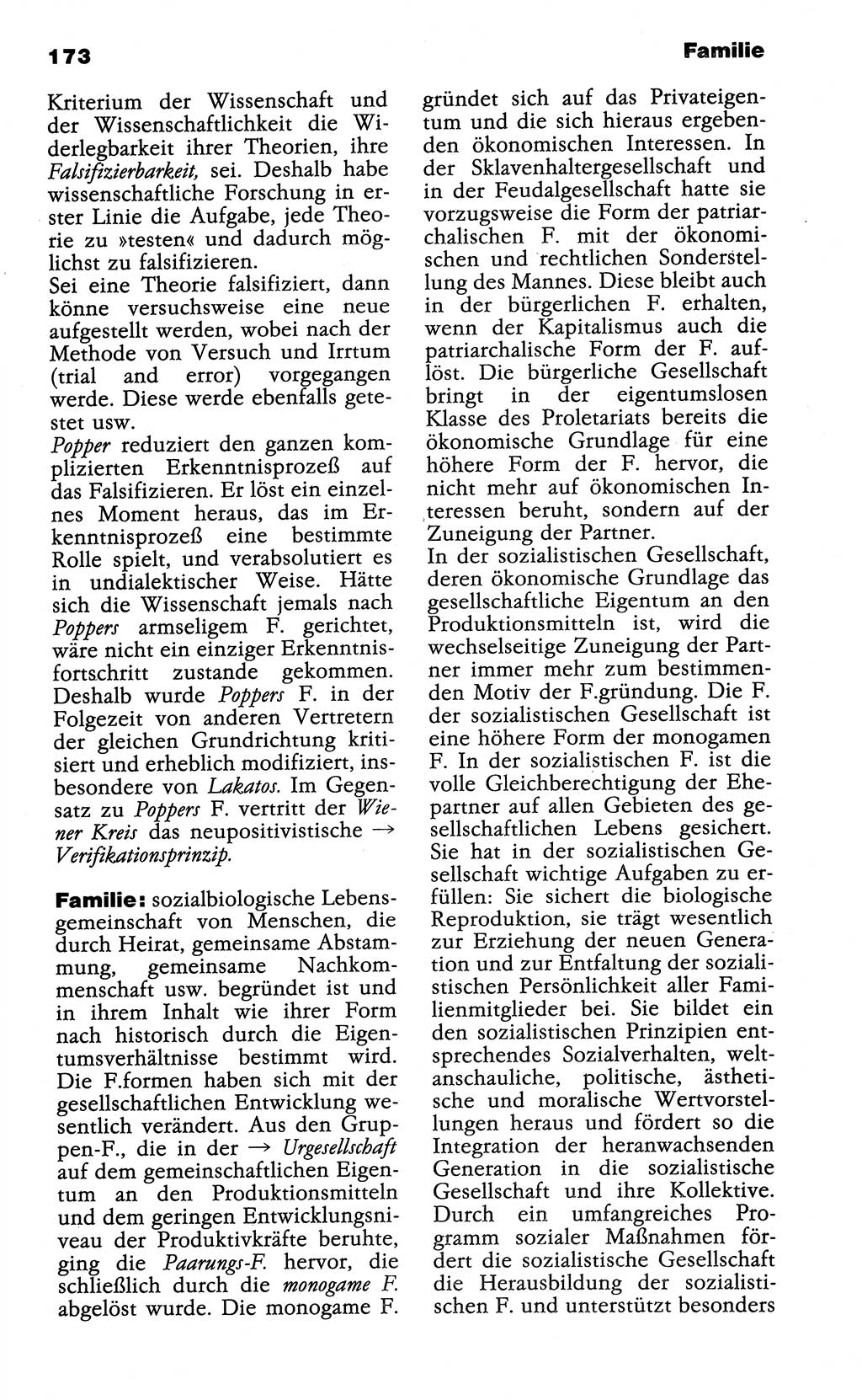 Wörterbuch der marxistisch-leninistischen Philosophie [Deutsche Demokratische Republik (DDR)] 1985, Seite 173 (Wb. ML Phil. DDR 1985, S. 173)