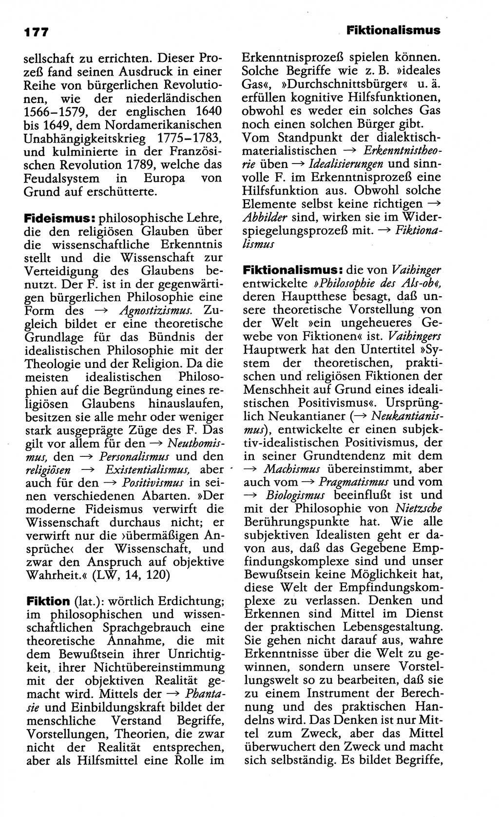 Wörterbuch der marxistisch-leninistischen Philosophie [Deutsche Demokratische Republik (DDR)] 1985, Seite 177 (Wb. ML Phil. DDR 1985, S. 177)