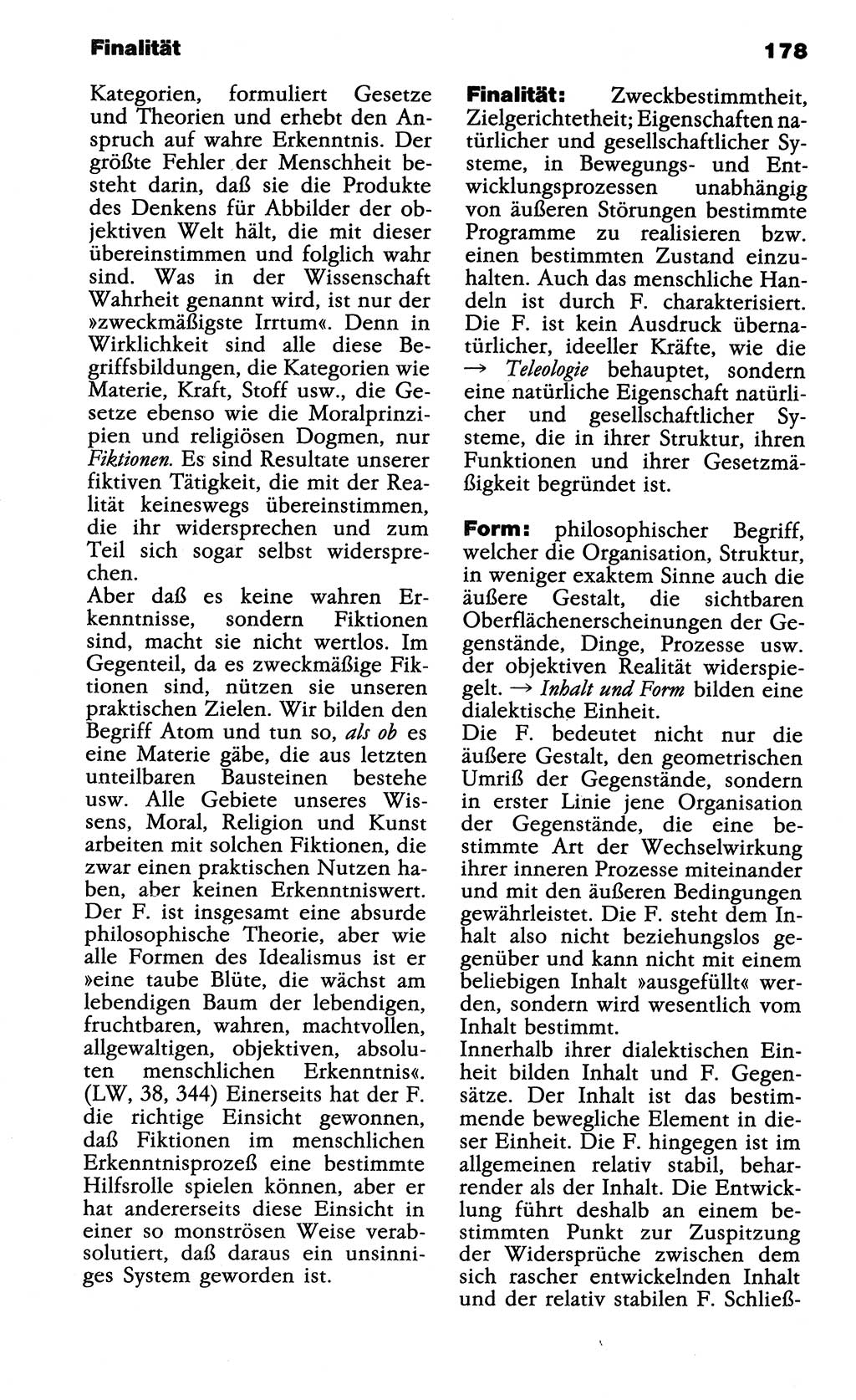 Wörterbuch der marxistisch-leninistischen Philosophie [Deutsche Demokratische Republik (DDR)] 1985, Seite 178 (Wb. ML Phil. DDR 1985, S. 178)