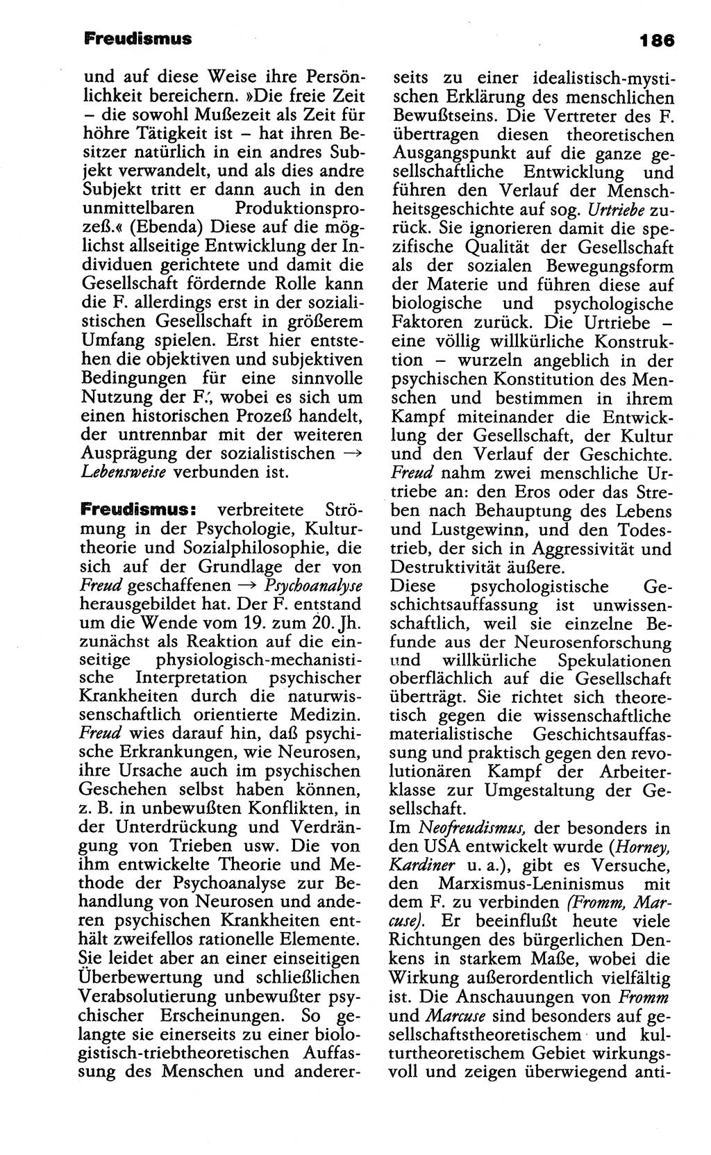 Wörterbuch der marxistisch-leninistischen Philosophie [Deutsche Demokratische Republik (DDR)] 1985, Seite 186 (Wb. ML Phil. DDR 1985, S. 186)