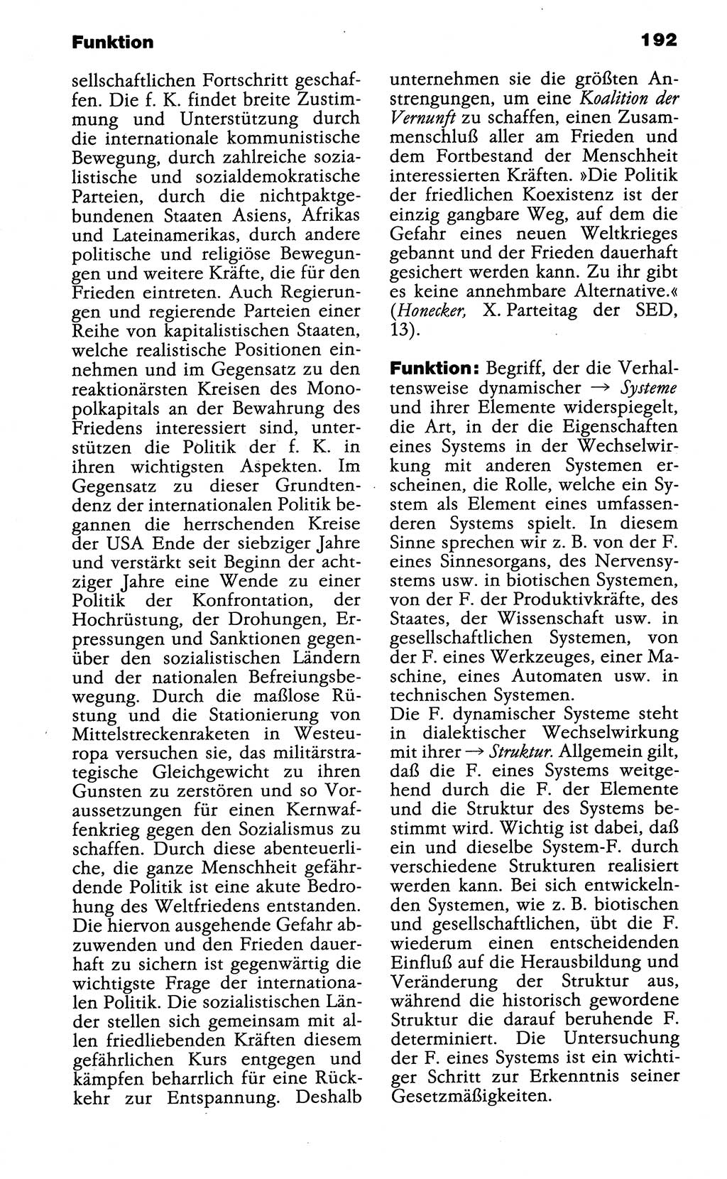 Wörterbuch der marxistisch-leninistischen Philosophie [Deutsche Demokratische Republik (DDR)] 1985, Seite 192 (Wb. ML Phil. DDR 1985, S. 192)
