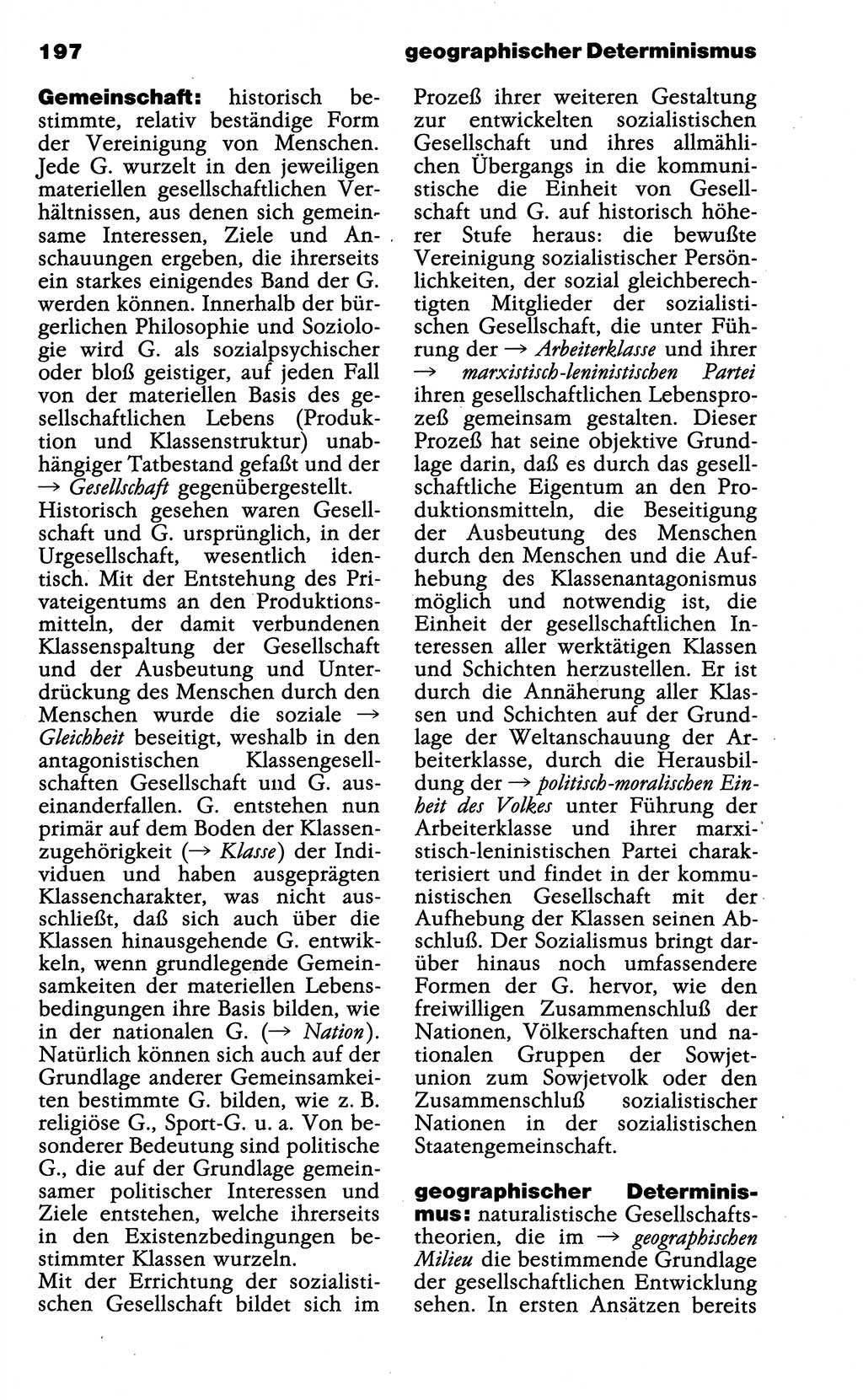 Wörterbuch der marxistisch-leninistischen Philosophie [Deutsche Demokratische Republik (DDR)] 1985, Seite 197 (Wb. ML Phil. DDR 1985, S. 197)