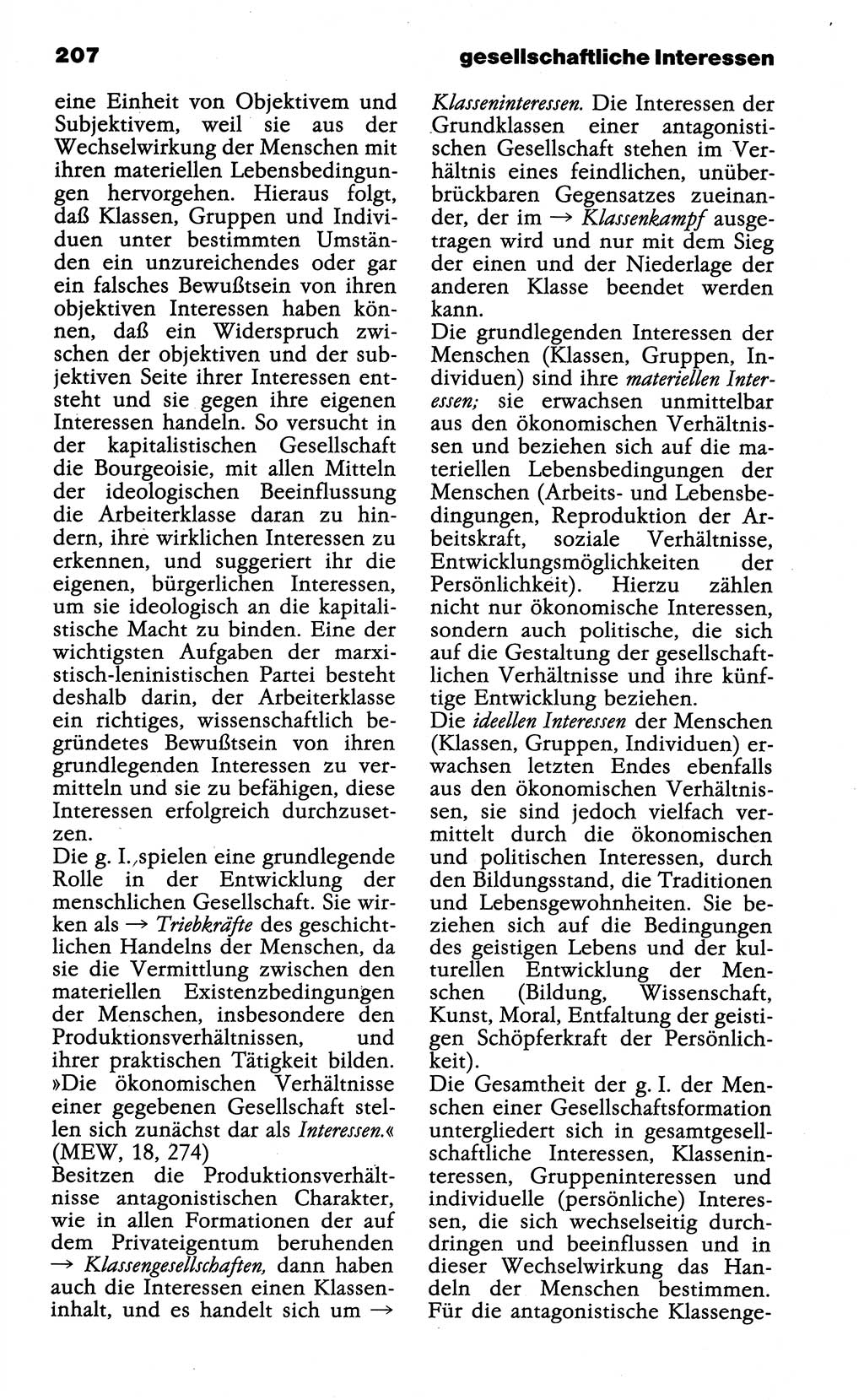 Wörterbuch der marxistisch-leninistischen Philosophie [Deutsche Demokratische Republik (DDR)] 1985, Seite 207 (Wb. ML Phil. DDR 1985, S. 207)