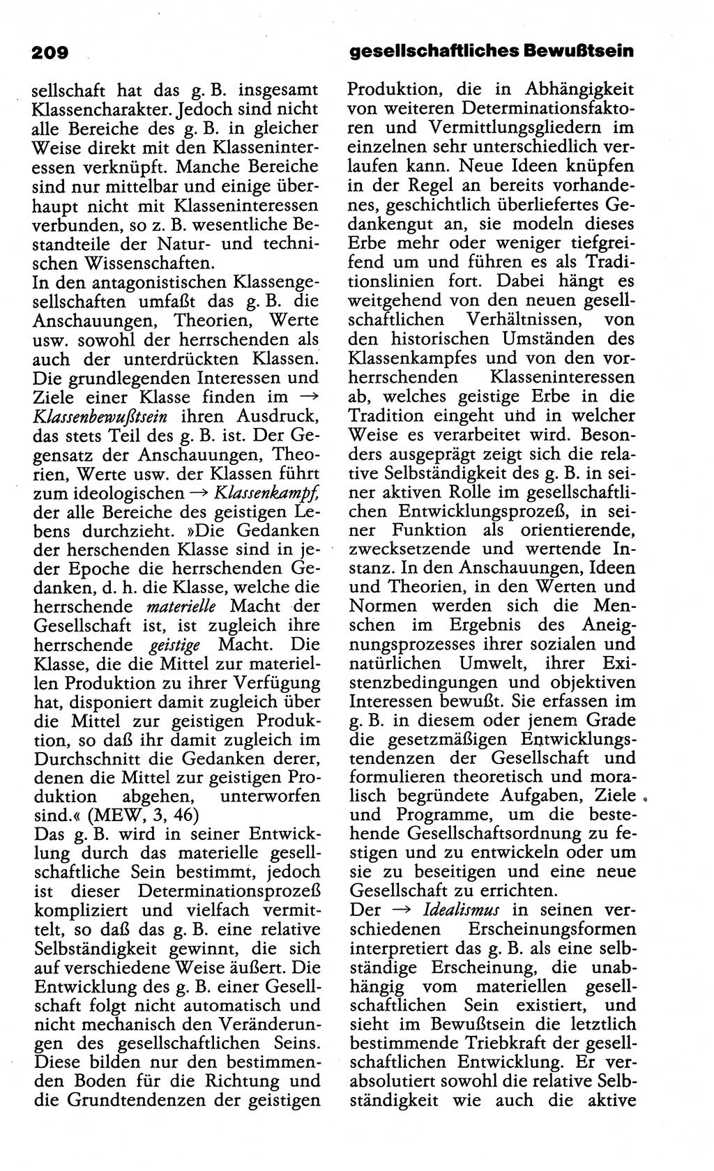 Wörterbuch der marxistisch-leninistischen Philosophie [Deutsche Demokratische Republik (DDR)] 1985, Seite 209 (Wb. ML Phil. DDR 1985, S. 209)