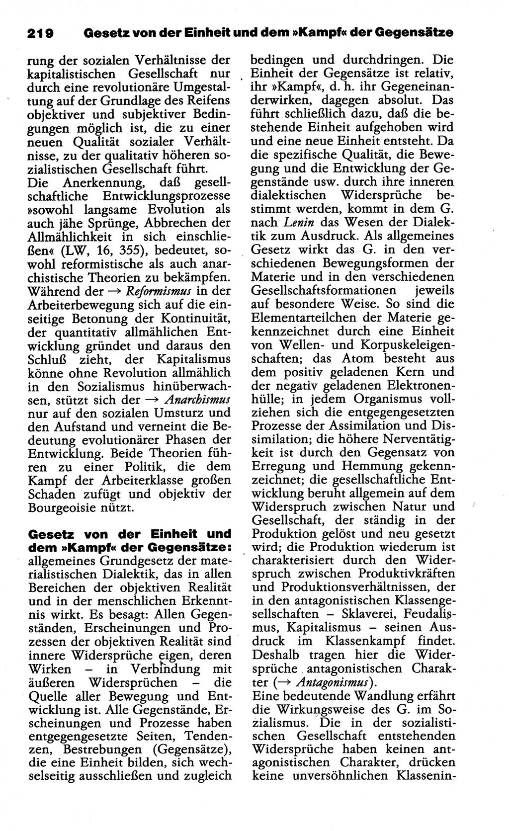 Wörterbuch der marxistisch-leninistischen Philosophie [Deutsche Demokratische Republik (DDR)] 1985, Seite 219 (Wb. ML Phil. DDR 1985, S. 219)