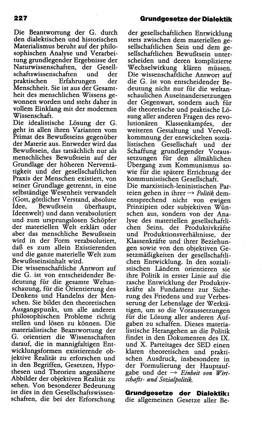 Wörterbuch der marxistisch-leninistischen Philosophie [Deutsche Demokratische Republik (DDR)] 1985, Seite 227 (Wb. ML Phil. DDR 1985, S. 227)