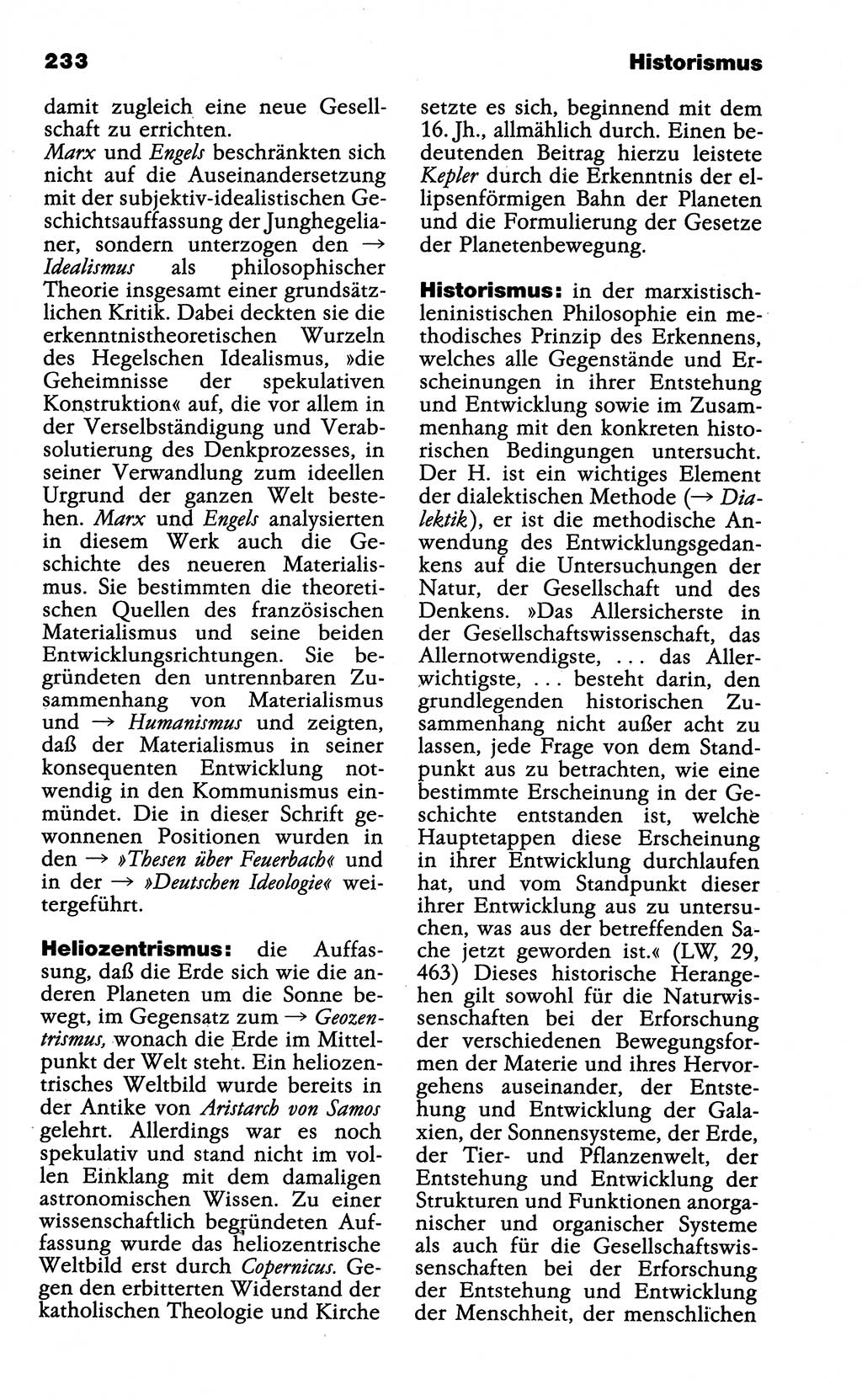 Wörterbuch der marxistisch-leninistischen Philosophie [Deutsche Demokratische Republik (DDR)] 1985, Seite 233 (Wb. ML Phil. DDR 1985, S. 233)
