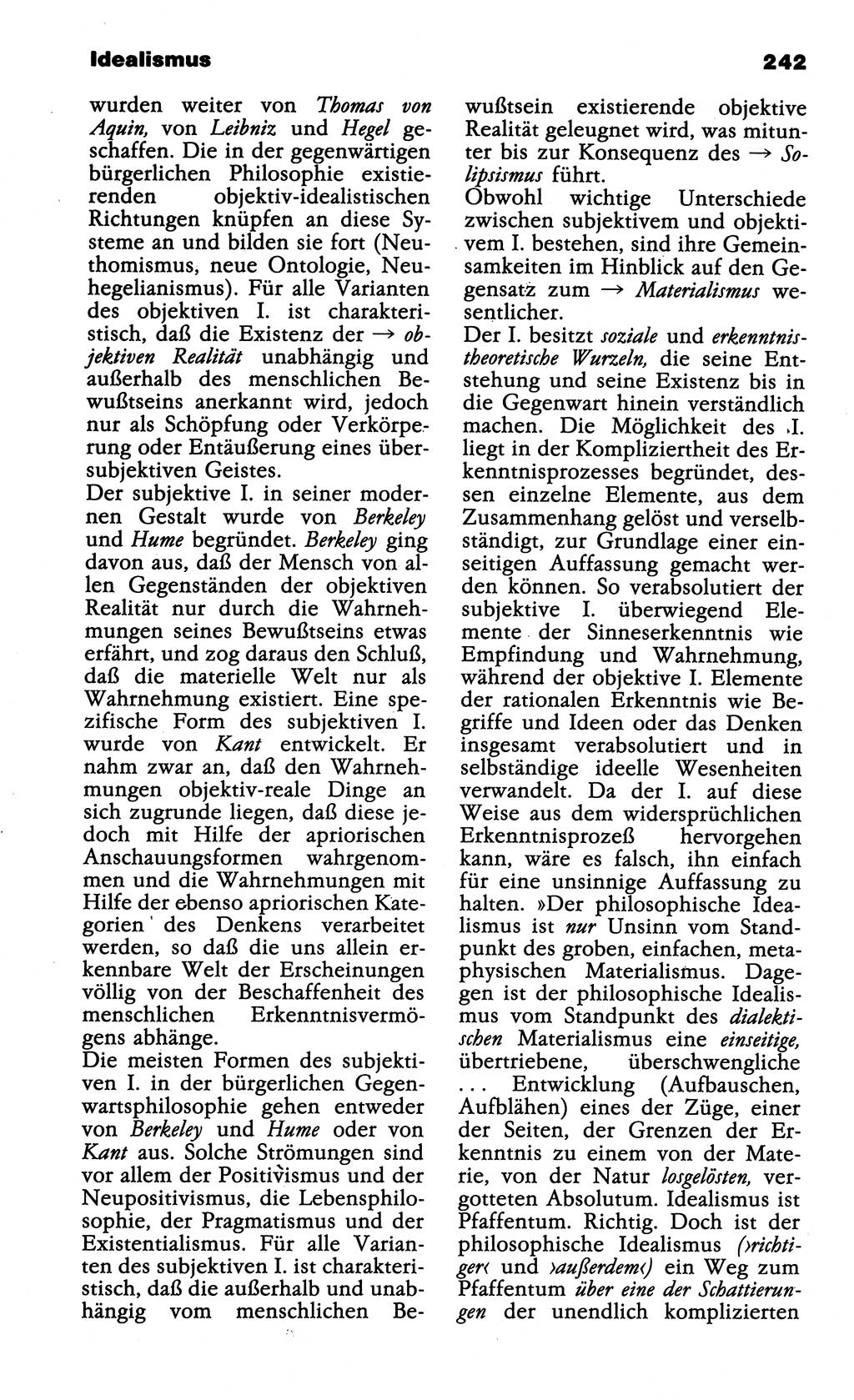 Wörterbuch der marxistisch-leninistischen Philosophie [Deutsche Demokratische Republik (DDR)] 1985, Seite 242 (Wb. ML Phil. DDR 1985, S. 242)