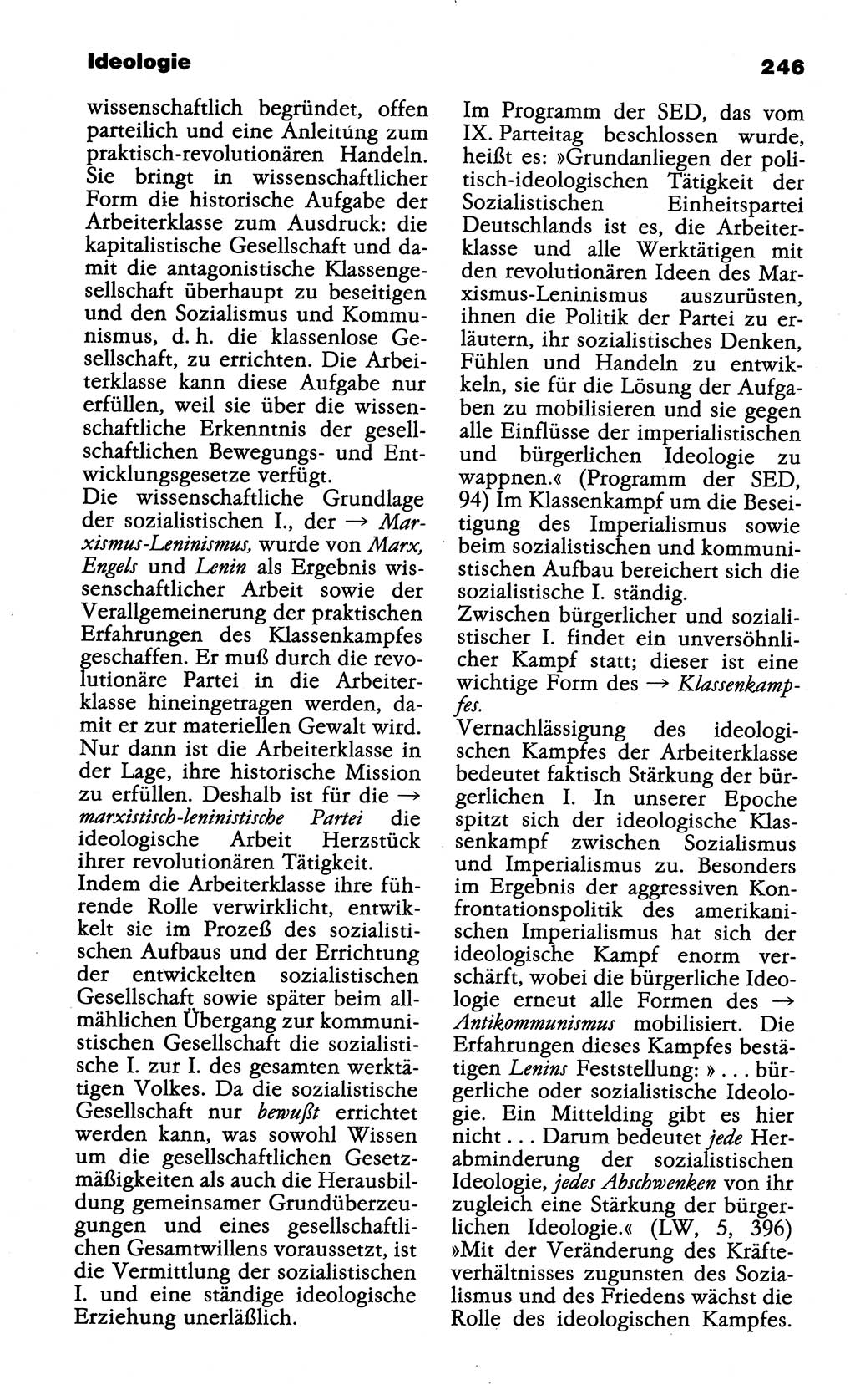 Wörterbuch der marxistisch-leninistischen Philosophie [Deutsche Demokratische Republik (DDR)] 1985, Seite 246 (Wb. ML Phil. DDR 1985, S. 246)