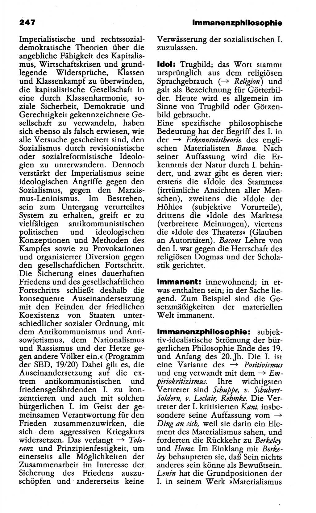 Wörterbuch der marxistisch-leninistischen Philosophie [Deutsche Demokratische Republik (DDR)] 1985, Seite 247 (Wb. ML Phil. DDR 1985, S. 247)