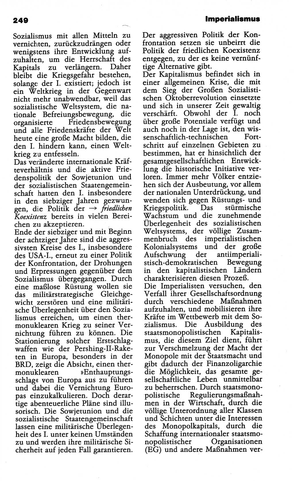 Wörterbuch der marxistisch-leninistischen Philosophie [Deutsche Demokratische Republik (DDR)] 1985, Seite 249 (Wb. ML Phil. DDR 1985, S. 249)
