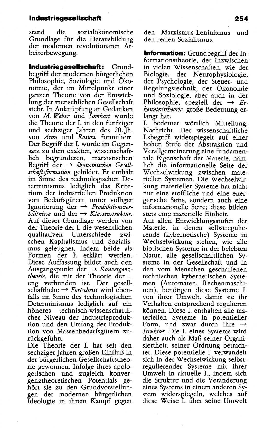 Wörterbuch der marxistisch-leninistischen Philosophie [Deutsche Demokratische Republik (DDR)] 1985, Seite 254 (Wb. ML Phil. DDR 1985, S. 254)
