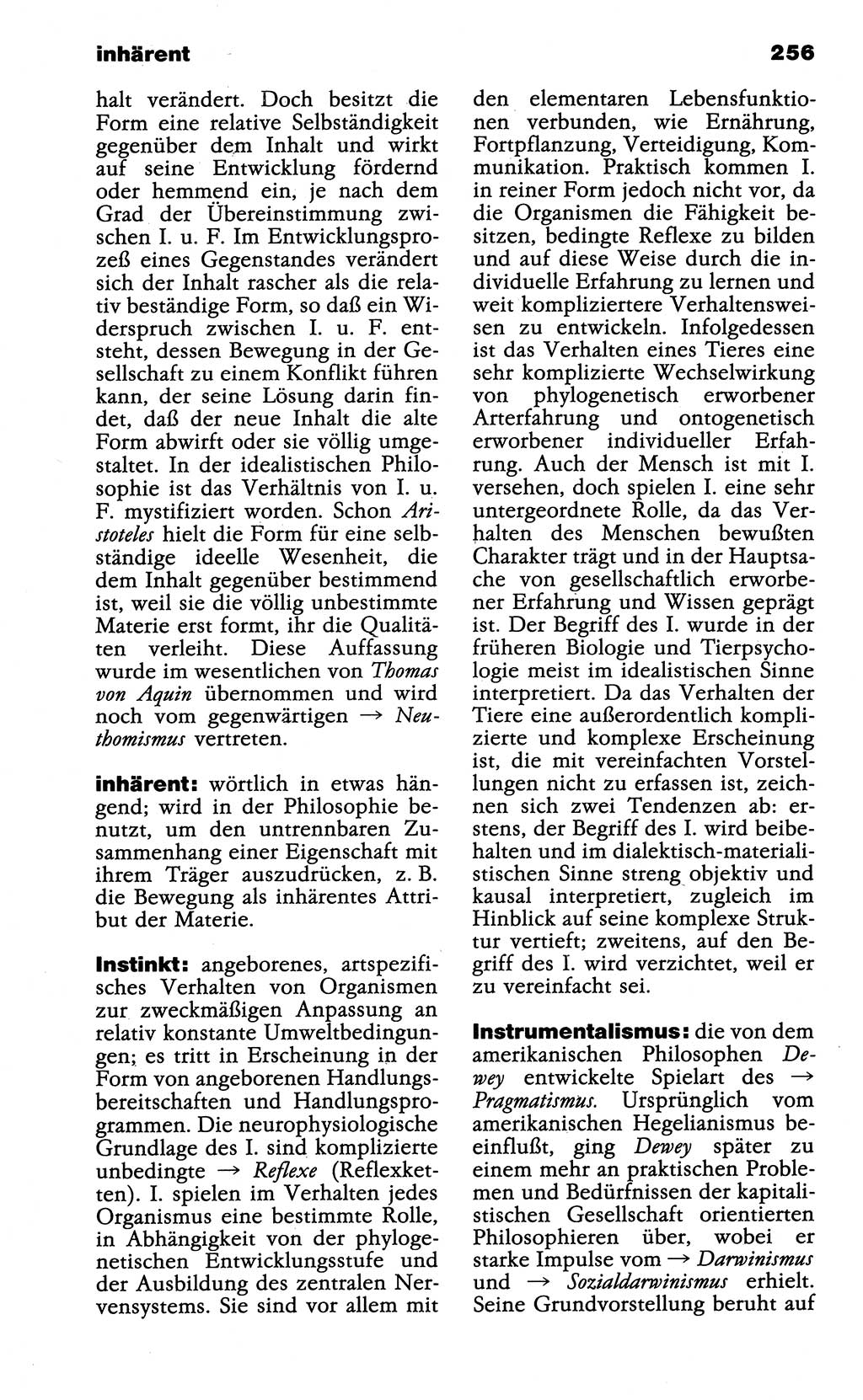 Wörterbuch der marxistisch-leninistischen Philosophie [Deutsche Demokratische Republik (DDR)] 1985, Seite 256 (Wb. ML Phil. DDR 1985, S. 256)