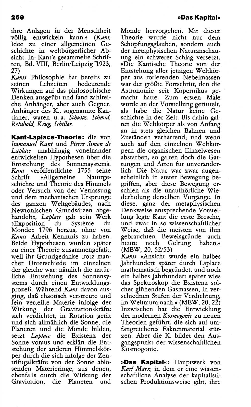 Wörterbuch der marxistisch-leninistischen Philosophie [Deutsche Demokratische Republik (DDR)] 1985, Seite 269 (Wb. ML Phil. DDR 1985, S. 269)
