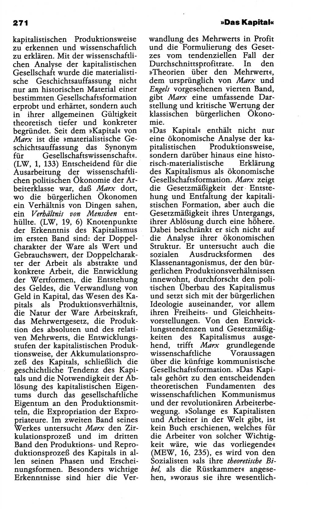 Wörterbuch der marxistisch-leninistischen Philosophie [Deutsche Demokratische Republik (DDR)] 1985, Seite 271 (Wb. ML Phil. DDR 1985, S. 271)