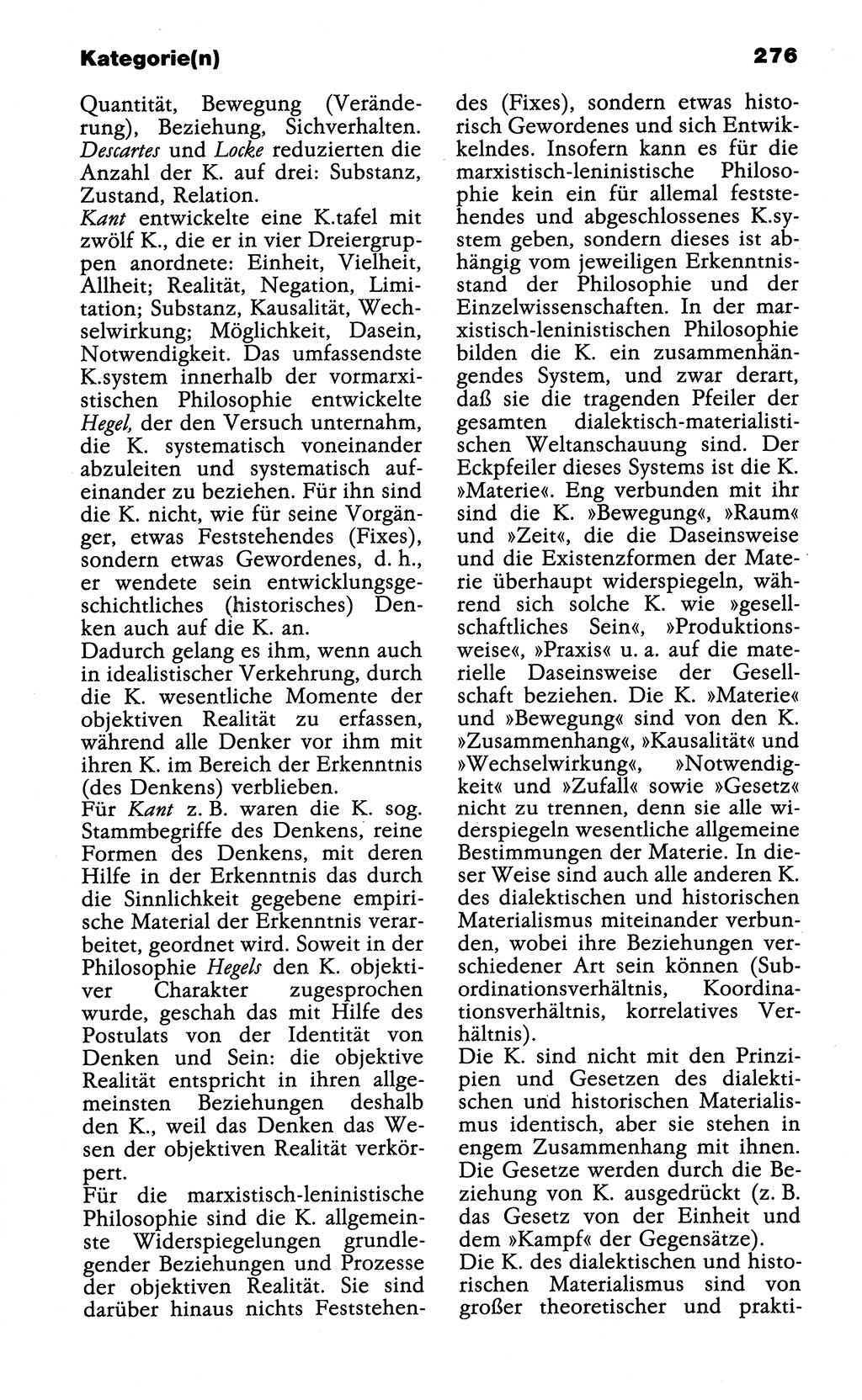 Wörterbuch der marxistisch-leninistischen Philosophie [Deutsche Demokratische Republik (DDR)] 1985, Seite 276 (Wb. ML Phil. DDR 1985, S. 276)