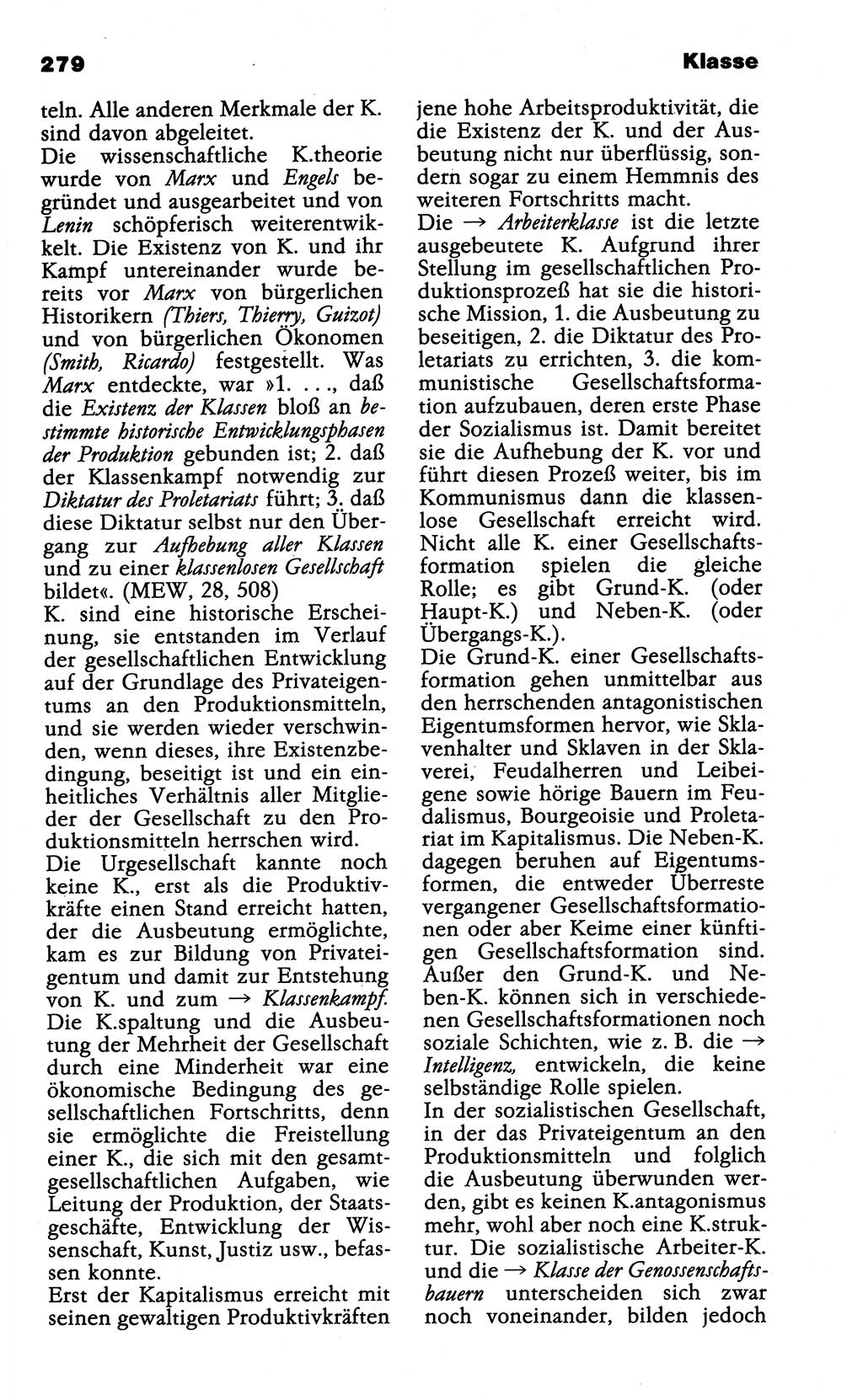 Wörterbuch der marxistisch-leninistischen Philosophie [Deutsche Demokratische Republik (DDR)] 1985, Seite 279 (Wb. ML Phil. DDR 1985, S. 279)