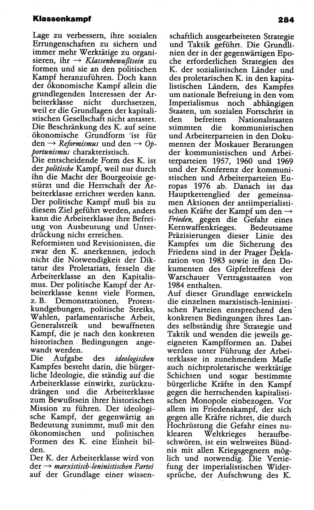 Wörterbuch der marxistisch-leninistischen Philosophie [Deutsche Demokratische Republik (DDR)] 1985, Seite 284 (Wb. ML Phil. DDR 1985, S. 284)