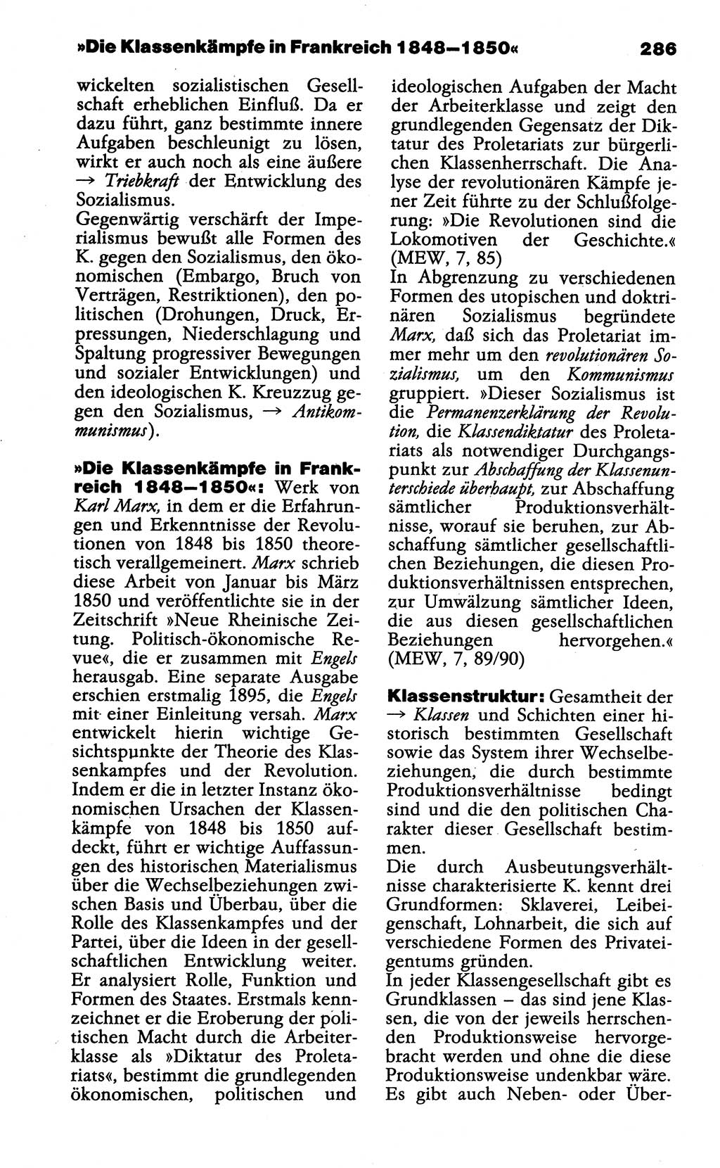 Wörterbuch der marxistisch-leninistischen Philosophie [Deutsche Demokratische Republik (DDR)] 1985, Seite 286 (Wb. ML Phil. DDR 1985, S. 286)