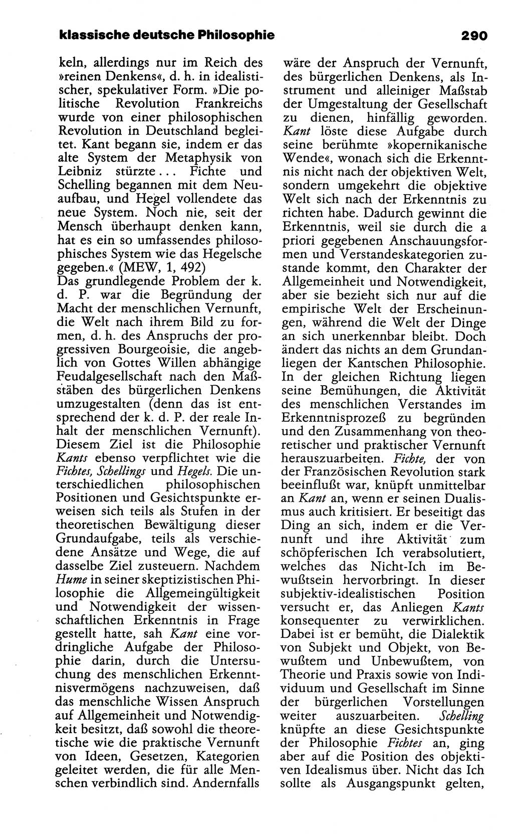 Wörterbuch der marxistisch-leninistischen Philosophie [Deutsche Demokratische Republik (DDR)] 1985, Seite 290 (Wb. ML Phil. DDR 1985, S. 290)