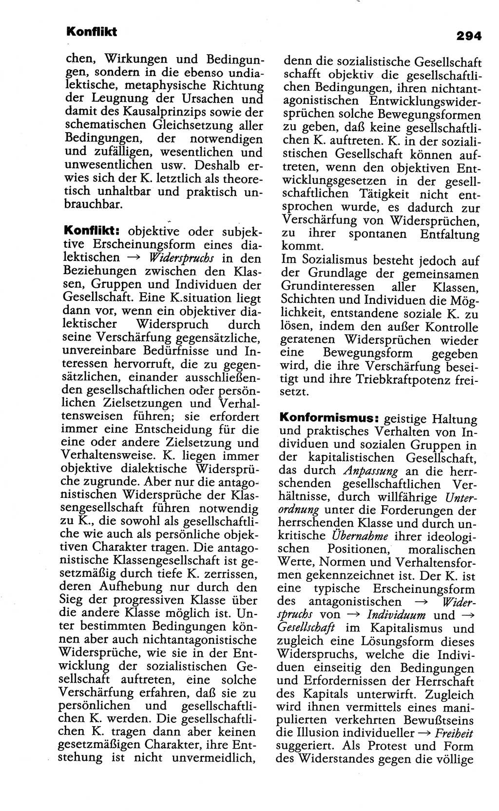 Wörterbuch der marxistisch-leninistischen Philosophie [Deutsche Demokratische Republik (DDR)] 1985, Seite 294 (Wb. ML Phil. DDR 1985, S. 294)