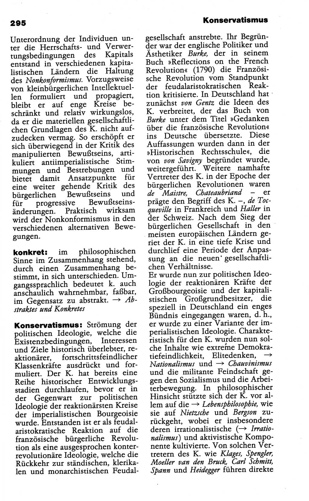 Wörterbuch der marxistisch-leninistischen Philosophie [Deutsche Demokratische Republik (DDR)] 1985, Seite 295 (Wb. ML Phil. DDR 1985, S. 295)