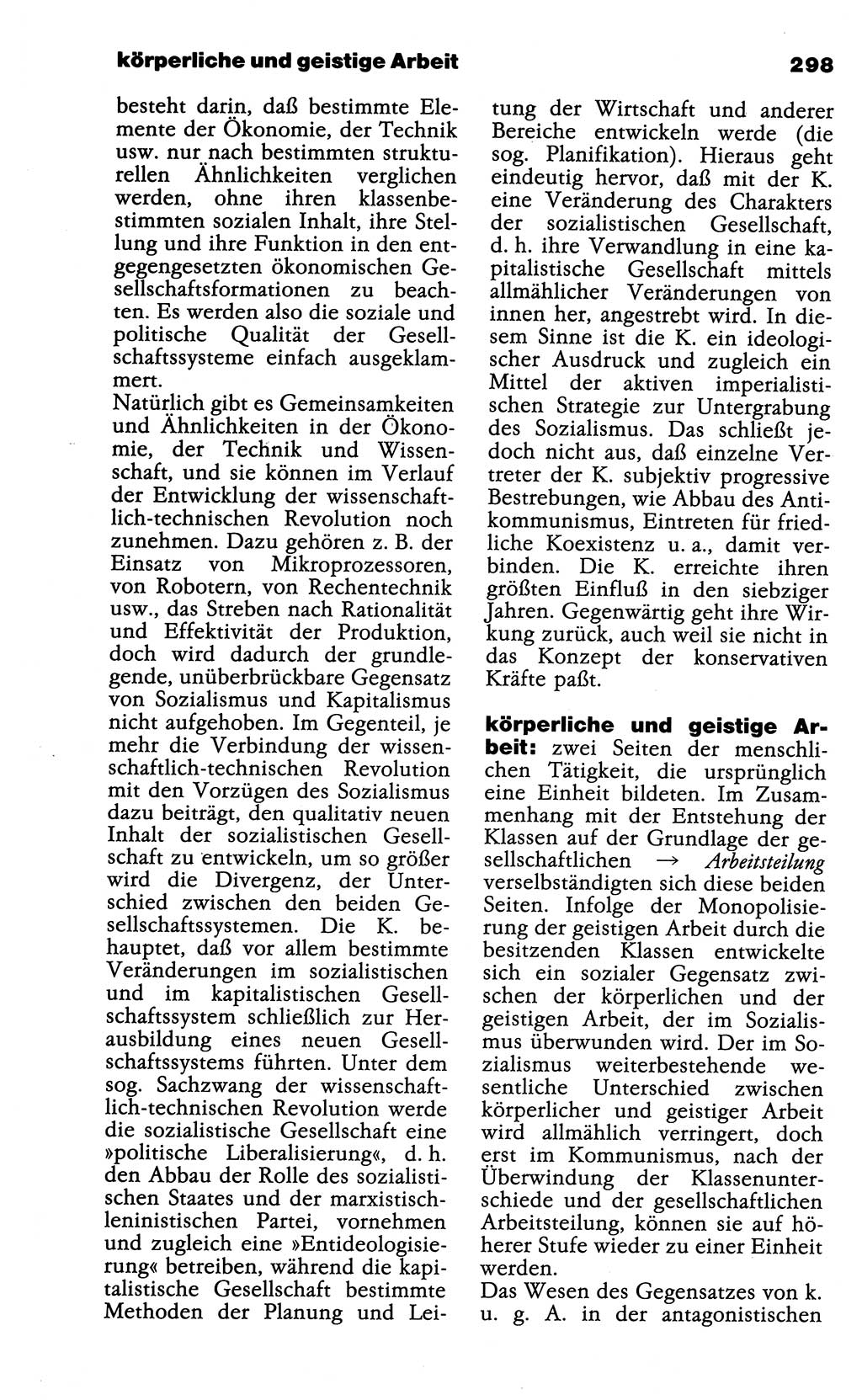 Wörterbuch der marxistisch-leninistischen Philosophie [Deutsche Demokratische Republik (DDR)] 1985, Seite 298 (Wb. ML Phil. DDR 1985, S. 298)