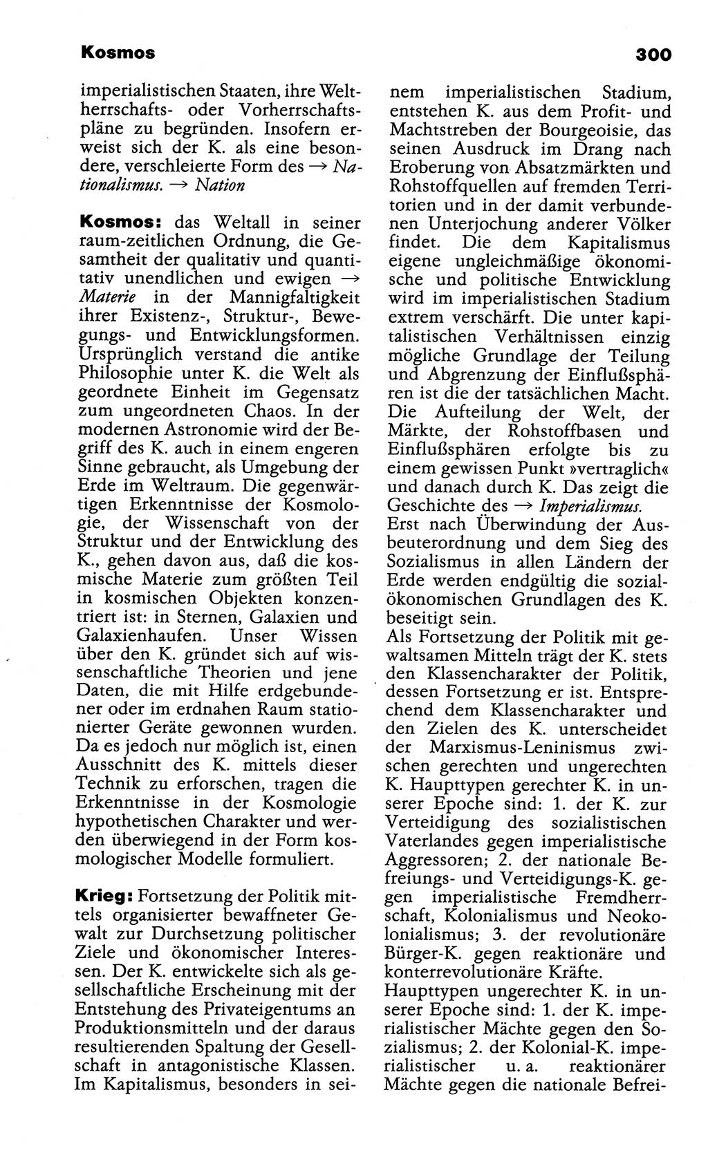 Wörterbuch der marxistisch-leninistischen Philosophie [Deutsche Demokratische Republik (DDR)] 1985, Seite 300 (Wb. ML Phil. DDR 1985, S. 300)
