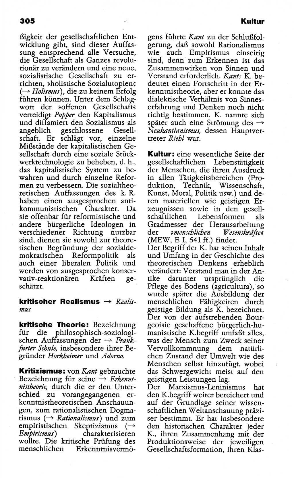 Wörterbuch der marxistisch-leninistischen Philosophie [Deutsche Demokratische Republik (DDR)] 1985, Seite 305 (Wb. ML Phil. DDR 1985, S. 305)