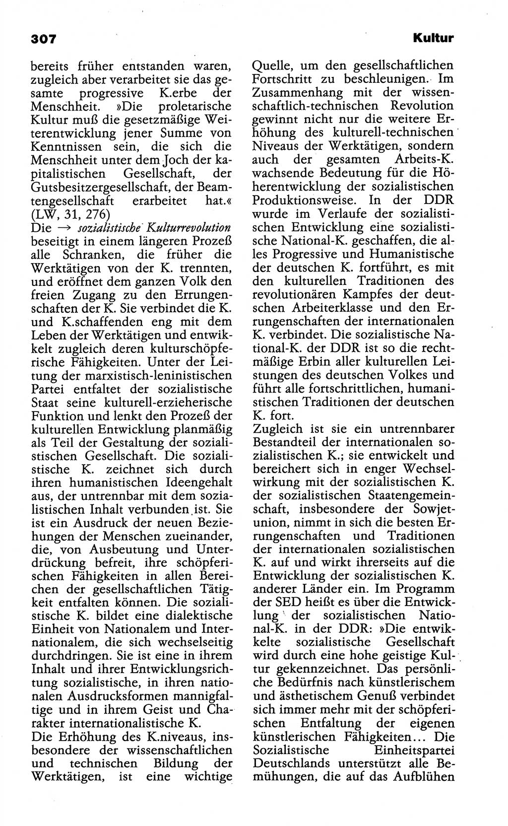 Wörterbuch der marxistisch-leninistischen Philosophie [Deutsche Demokratische Republik (DDR)] 1985, Seite 307 (Wb. ML Phil. DDR 1985, S. 307)