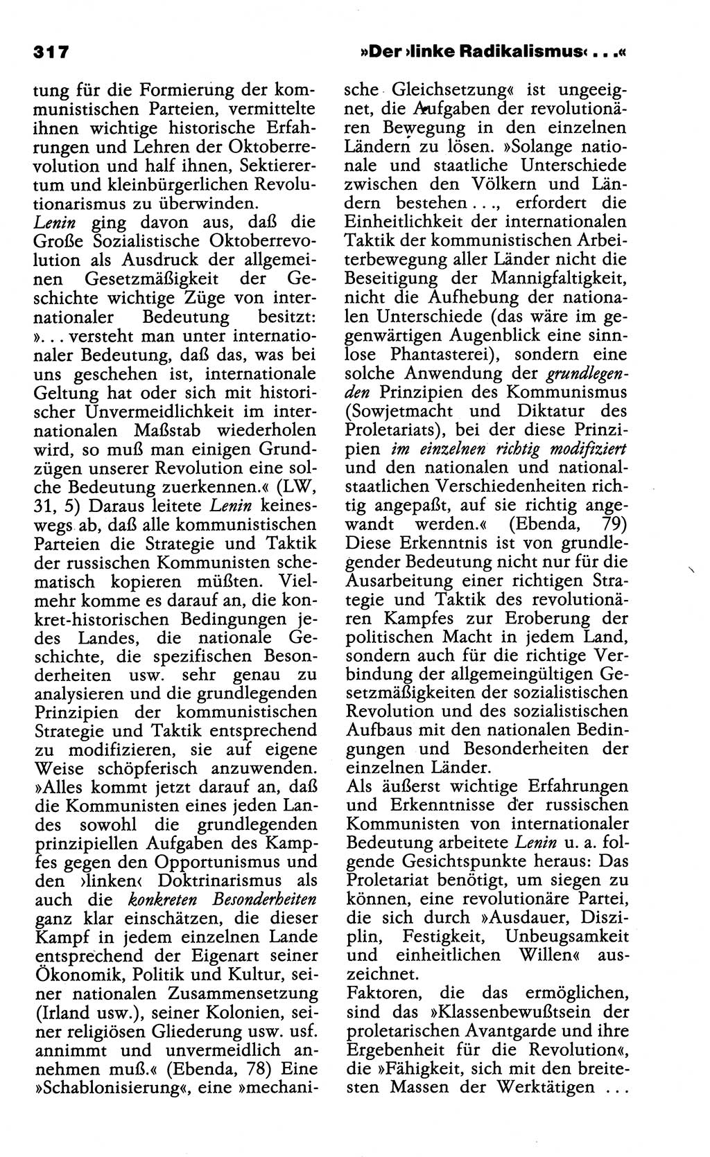 Wörterbuch der marxistisch-leninistischen Philosophie [Deutsche Demokratische Republik (DDR)] 1985, Seite 317 (Wb. ML Phil. DDR 1985, S. 317)