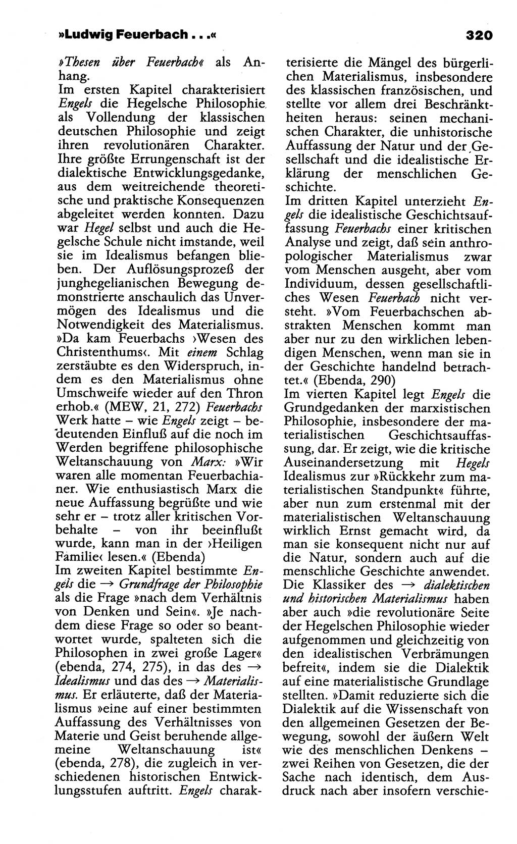 Wörterbuch der marxistisch-leninistischen Philosophie [Deutsche Demokratische Republik (DDR)] 1985, Seite 320 (Wb. ML Phil. DDR 1985, S. 320)