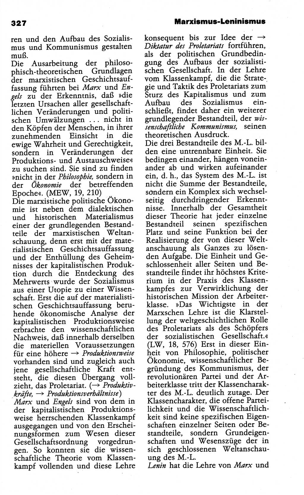 Wörterbuch der marxistisch-leninistischen Philosophie [Deutsche Demokratische Republik (DDR)] 1985, Seite 327 (Wb. ML Phil. DDR 1985, S. 327)