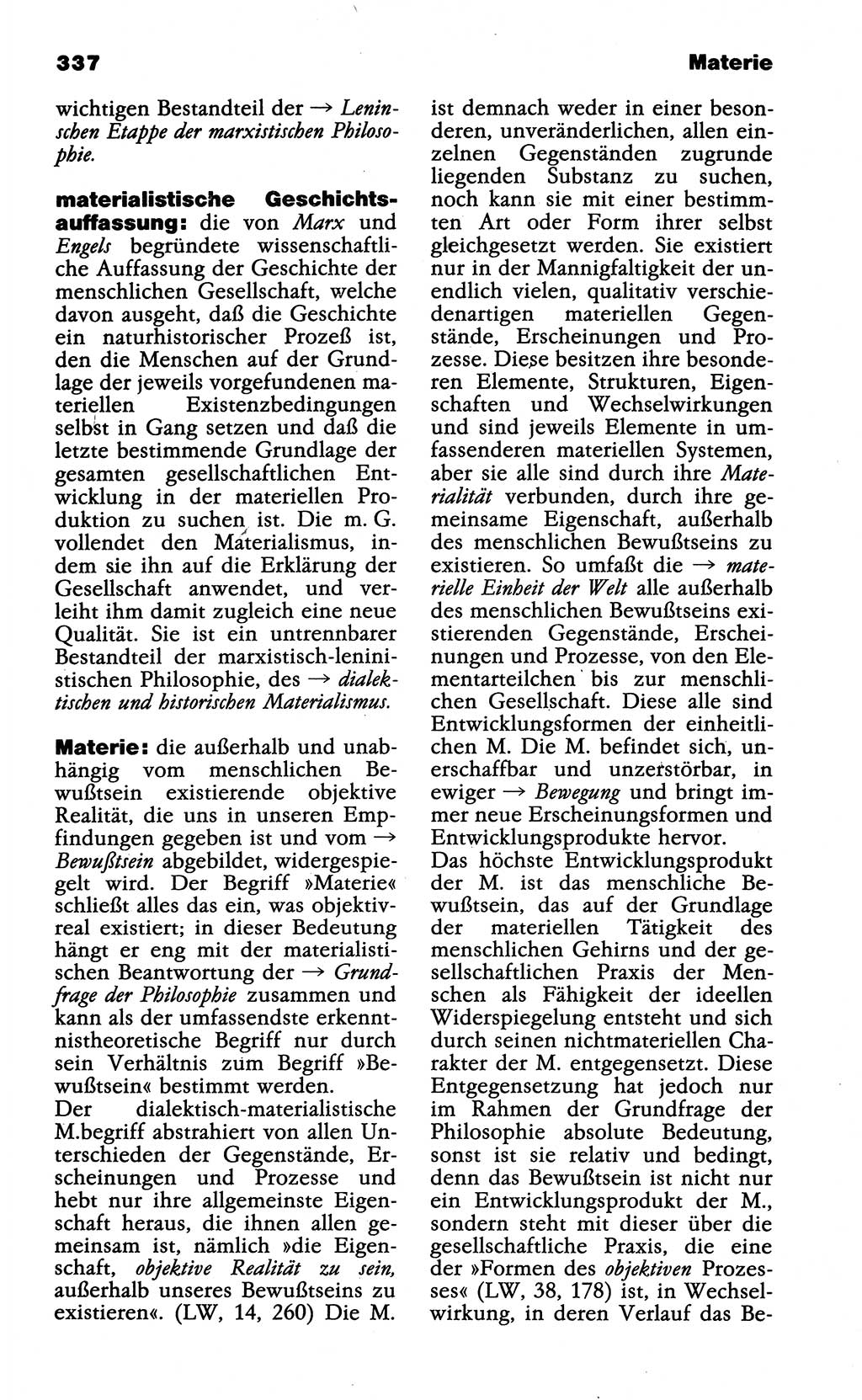 Wörterbuch der marxistisch-leninistischen Philosophie [Deutsche Demokratische Republik (DDR)] 1985, Seite 337 (Wb. ML Phil. DDR 1985, S. 337)