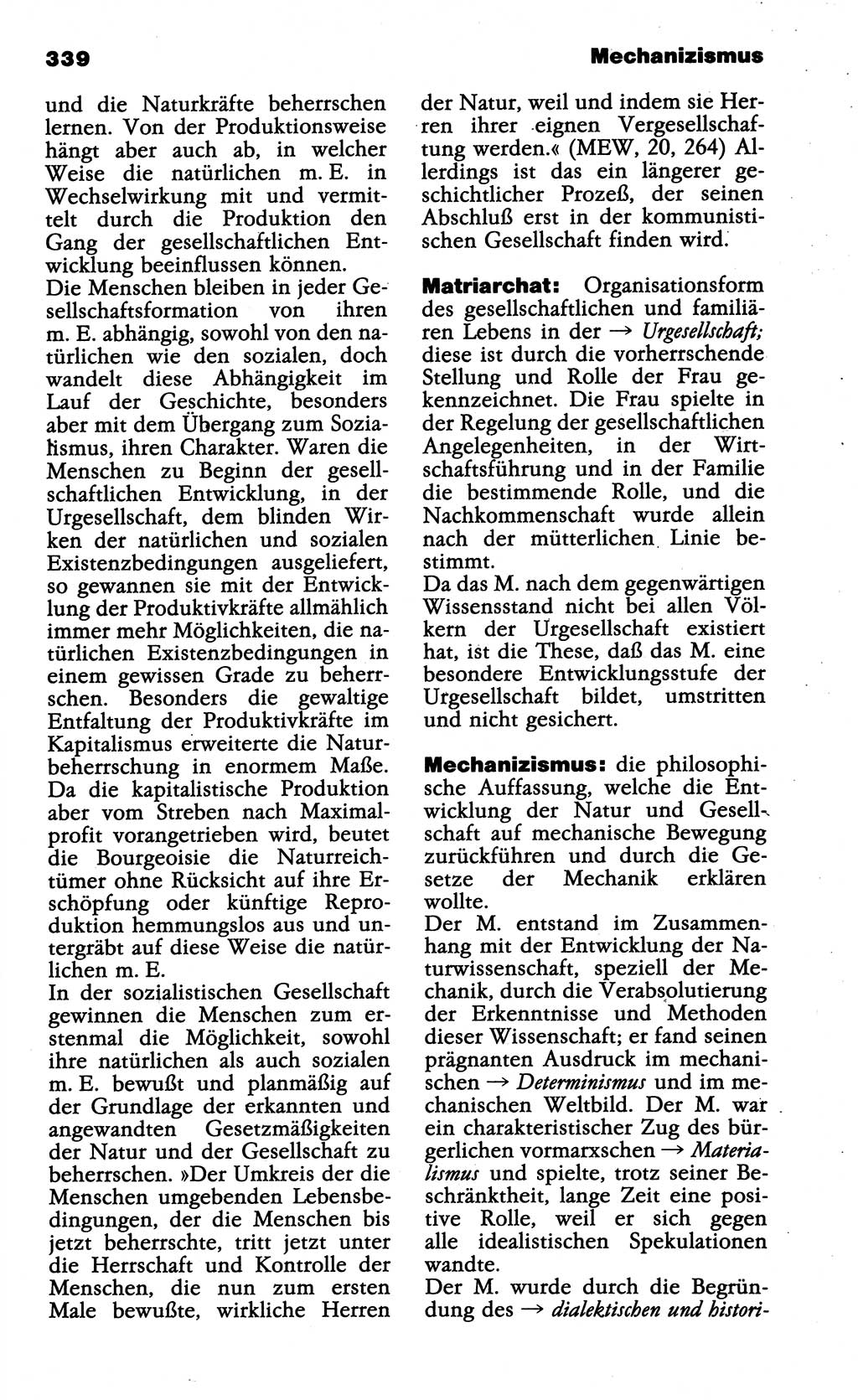 Wörterbuch der marxistisch-leninistischen Philosophie [Deutsche Demokratische Republik (DDR)] 1985, Seite 339 (Wb. ML Phil. DDR 1985, S. 339)