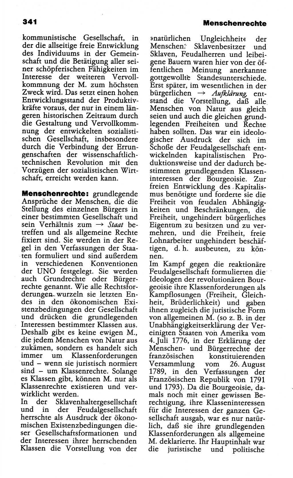 Wörterbuch der marxistisch-leninistischen Philosophie [Deutsche Demokratische Republik (DDR)] 1985, Seite 341 (Wb. ML Phil. DDR 1985, S. 341)