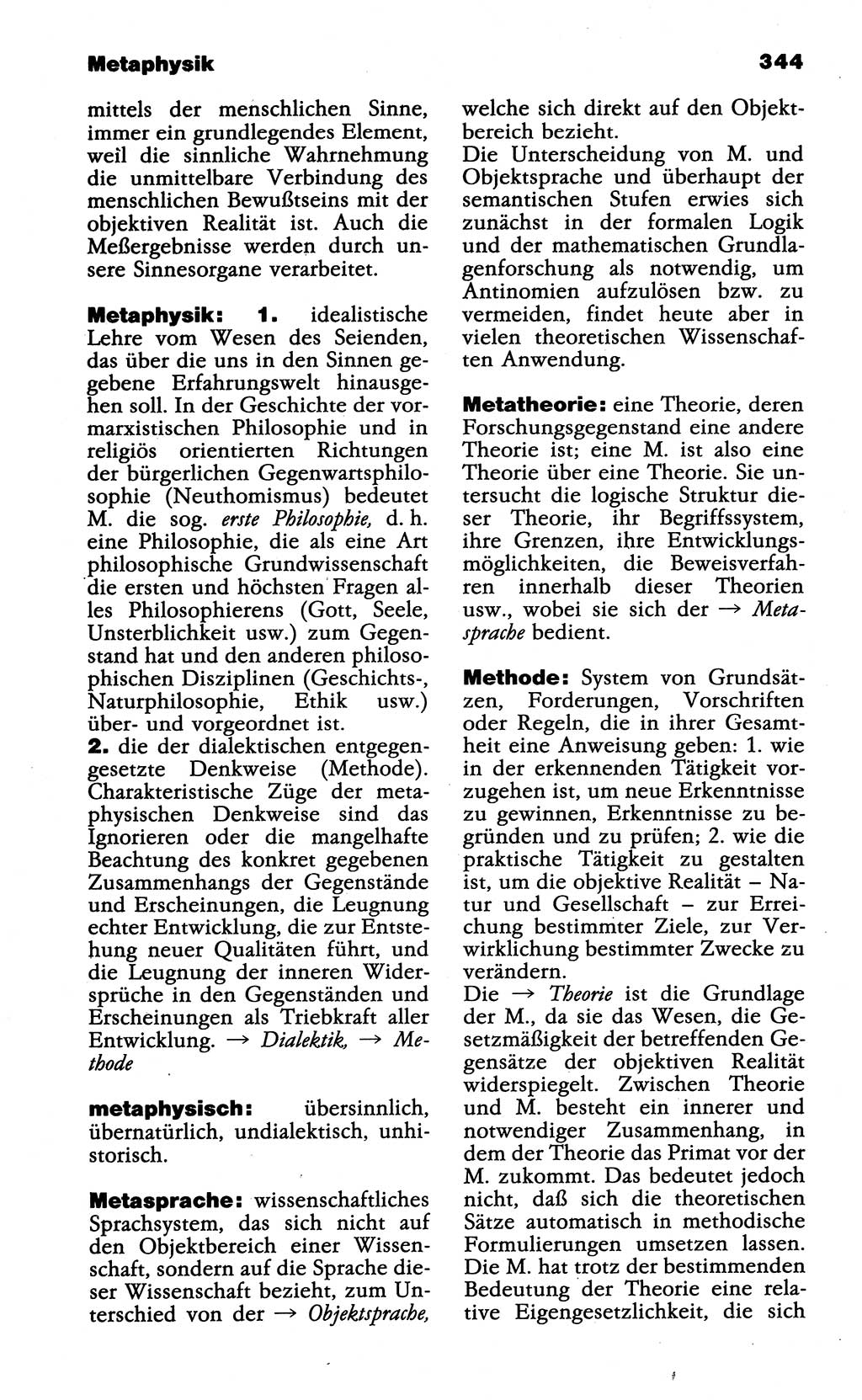 Wörterbuch der marxistisch-leninistischen Philosophie [Deutsche Demokratische Republik (DDR)] 1985, Seite 344 (Wb. ML Phil. DDR 1985, S. 344)