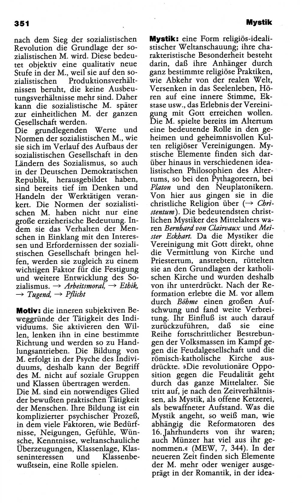 Wörterbuch der marxistisch-leninistischen Philosophie [Deutsche Demokratische Republik (DDR)] 1985, Seite 351 (Wb. ML Phil. DDR 1985, S. 351)