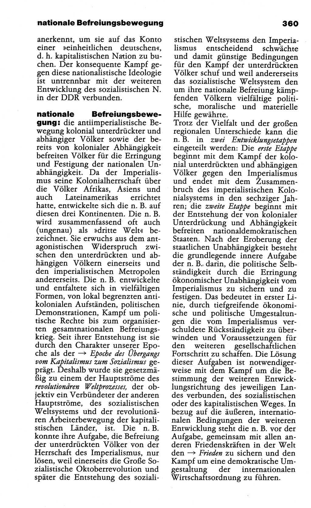 Wörterbuch der marxistisch-leninistischen Philosophie [Deutsche Demokratische Republik (DDR)] 1985, Seite 360 (Wb. ML Phil. DDR 1985, S. 360)