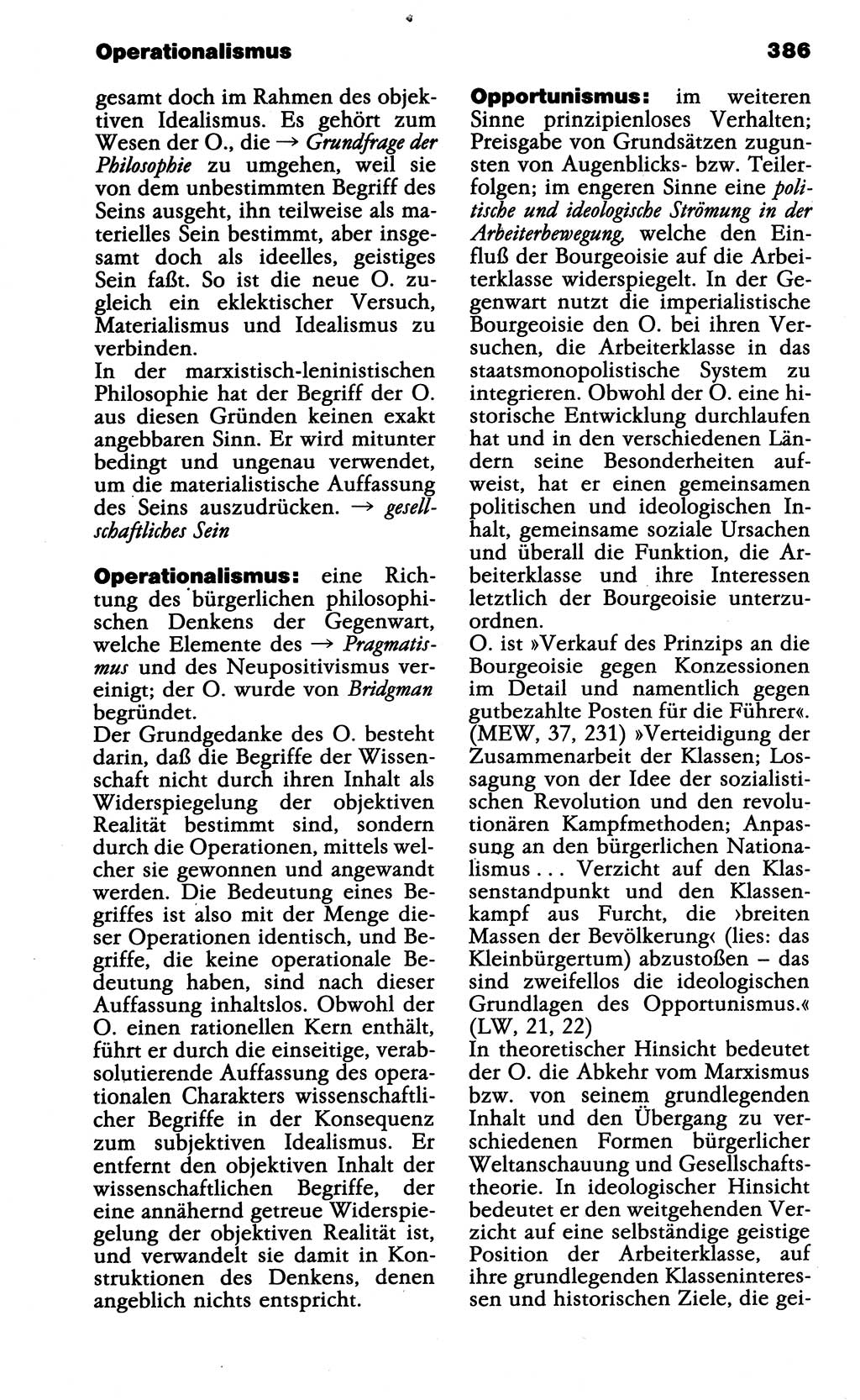 Wörterbuch der marxistisch-leninistischen Philosophie [Deutsche Demokratische Republik (DDR)] 1985, Seite 386 (Wb. ML Phil. DDR 1985, S. 386)