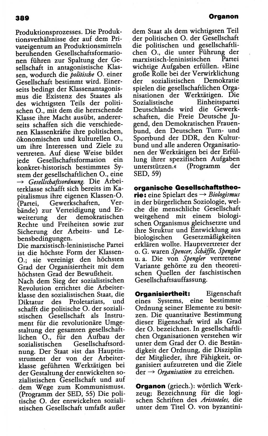 Wörterbuch der marxistisch-leninistischen Philosophie [Deutsche Demokratische Republik (DDR)] 1985, Seite 389 (Wb. ML Phil. DDR 1985, S. 389)
