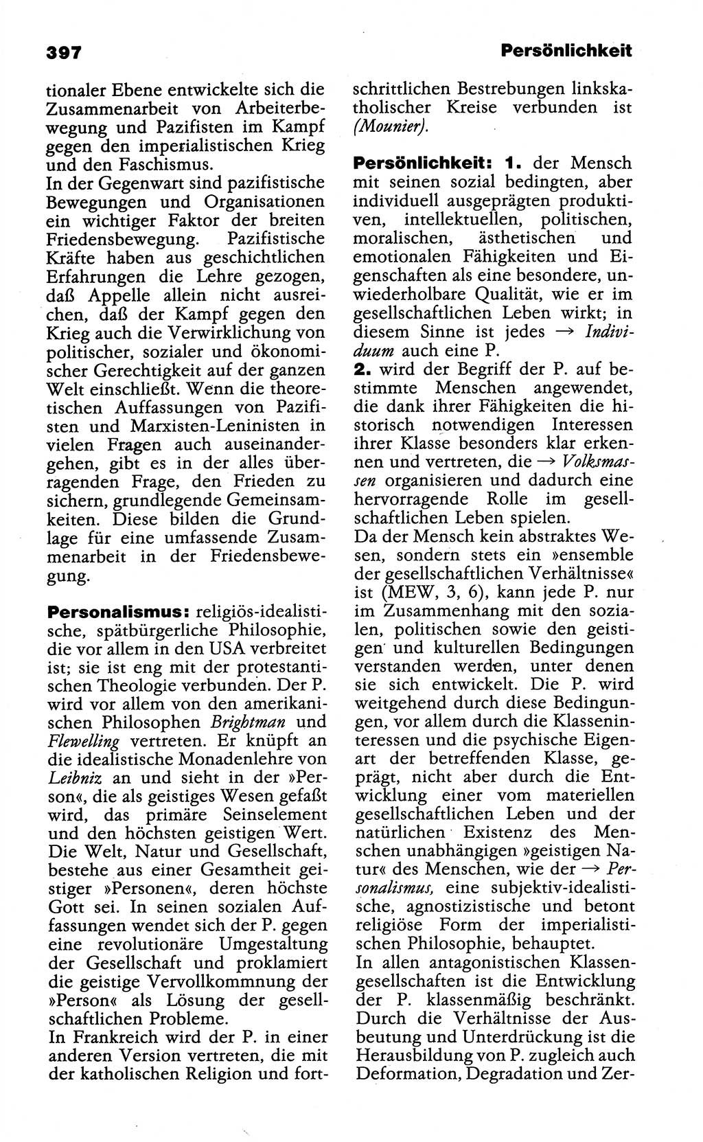 Wörterbuch der marxistisch-leninistischen Philosophie [Deutsche Demokratische Republik (DDR)] 1985, Seite 397 (Wb. ML Phil. DDR 1985, S. 397)