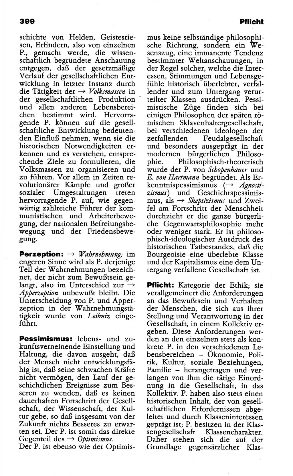 Wörterbuch der marxistisch-leninistischen Philosophie [Deutsche Demokratische Republik (DDR)] 1985, Seite 399 (Wb. ML Phil. DDR 1985, S. 399)