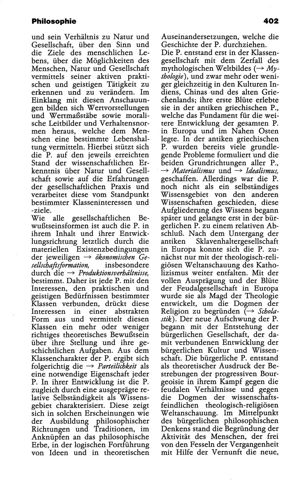 Wörterbuch der marxistisch-leninistischen Philosophie [Deutsche Demokratische Republik (DDR)] 1985, Seite 402 (Wb. ML Phil. DDR 1985, S. 402)