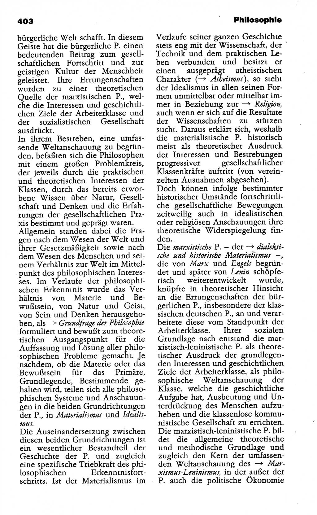 Wörterbuch der marxistisch-leninistischen Philosophie [Deutsche Demokratische Republik (DDR)] 1985, Seite 403 (Wb. ML Phil. DDR 1985, S. 403)