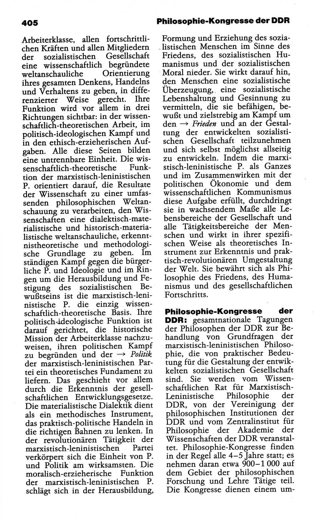 Wörterbuch der marxistisch-leninistischen Philosophie [Deutsche Demokratische Republik (DDR)] 1985, Seite 405 (Wb. ML Phil. DDR 1985, S. 405)